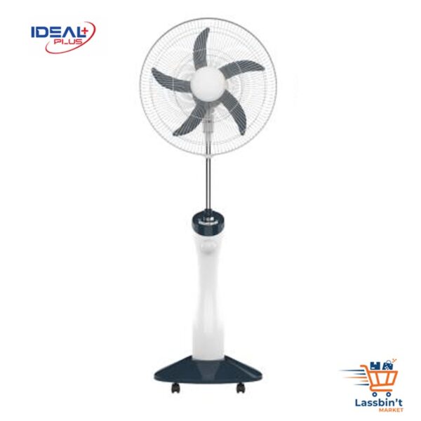 Ventilateur Sur Pied IDEAL PLUS Rechargeable – 18 Pouces Avec Télécommande